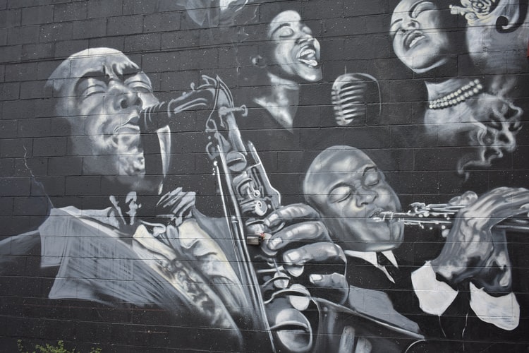 Mural of Jazz legends